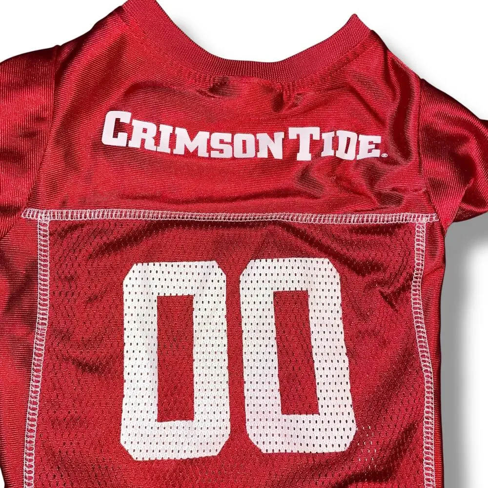 Alabama Crimson Tide Dog Jersey Large NCAA Pets First Football Mesh Shirt Roll